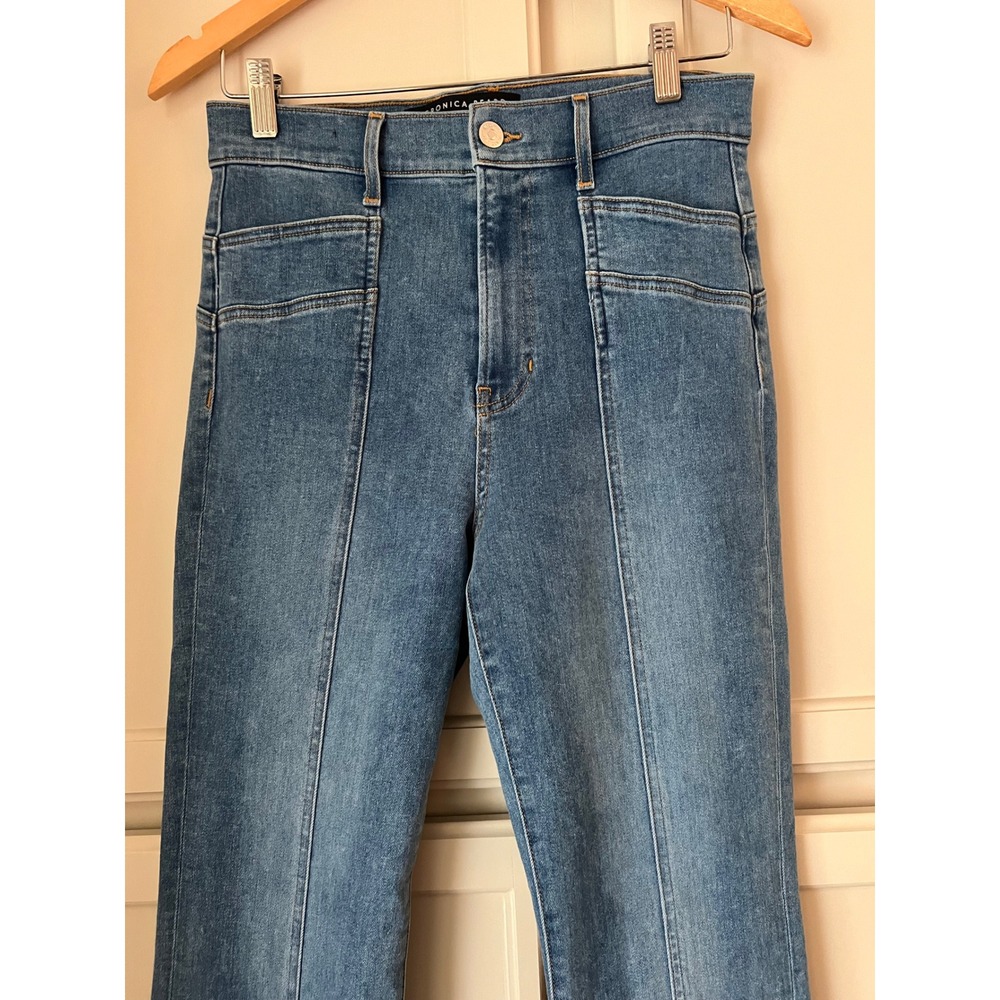 Veronica Beard Carson Ankle Flare High Rise Jeans Medium Wash Blue Size 27 - Picture 3 of 9